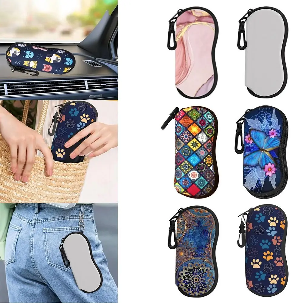 

Diving Material Glasses Box Protective Cover Fashion Myopia Glasses Case Storage Box Zipper Wallet Eyewear Protector Men Women