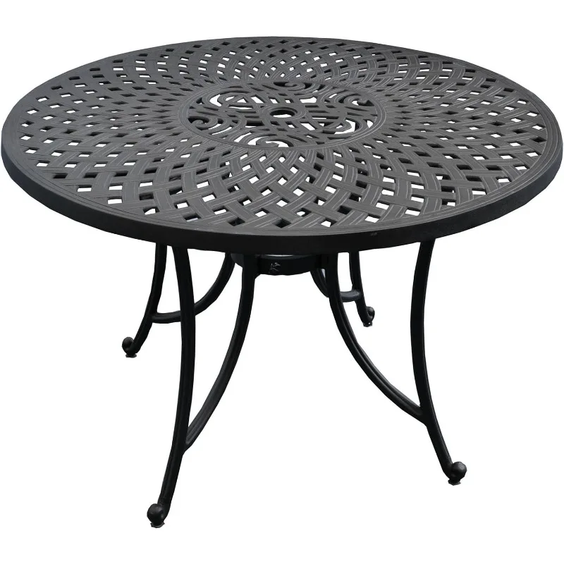 Crosley Furniture Sedona Solid-Cast Aluminum Outdoor Dining Table, 42-inch, Black