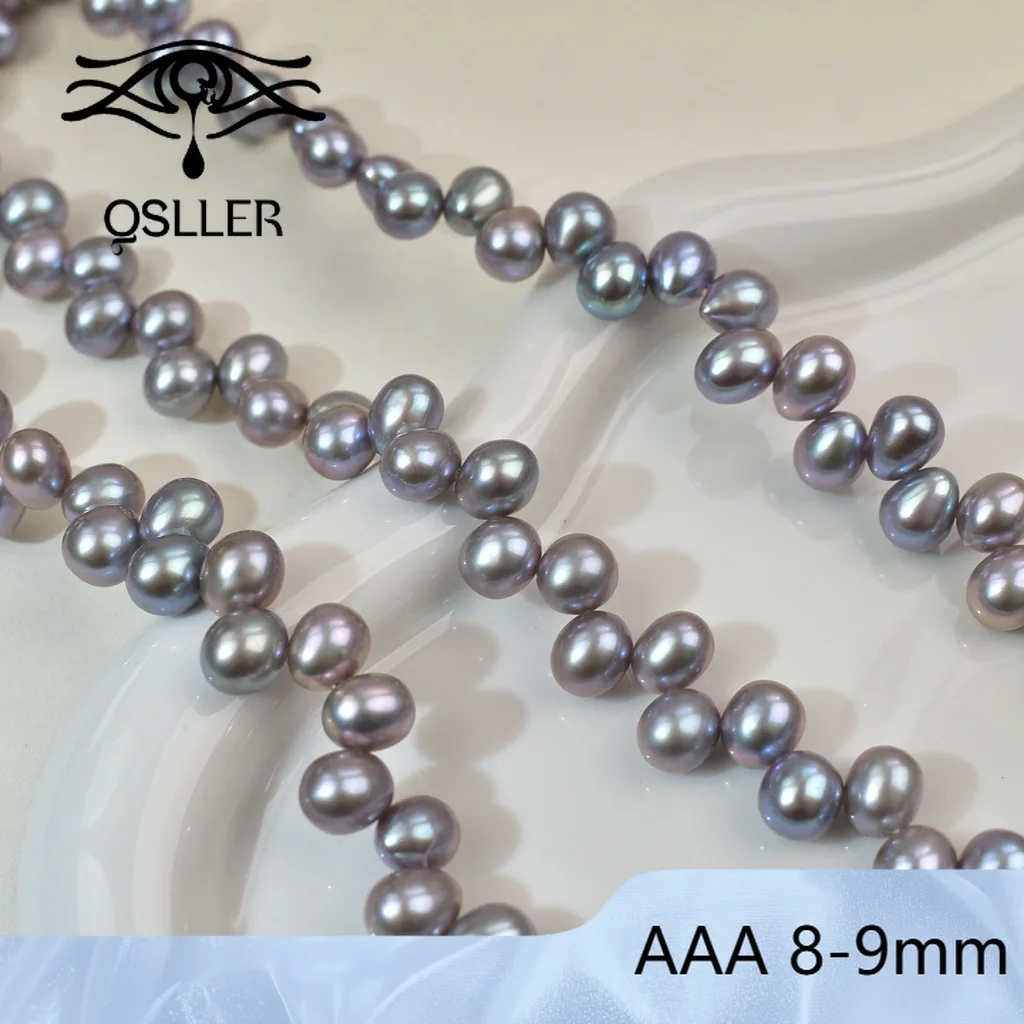 

AAA 8-9mm High Quality Natural Freshwater Pearl Gray Rice Beads for Jewelry Making DIY Necklace Bracelets Accessories Wholesale