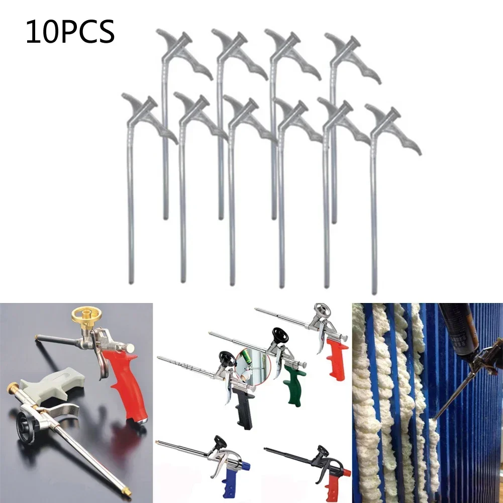 10pcs Spray Foam Tubes Nozzle Gap Filling Insulating Foam Tube Replacement DIY Polyurethane Foam Glue Gun Connection Tube