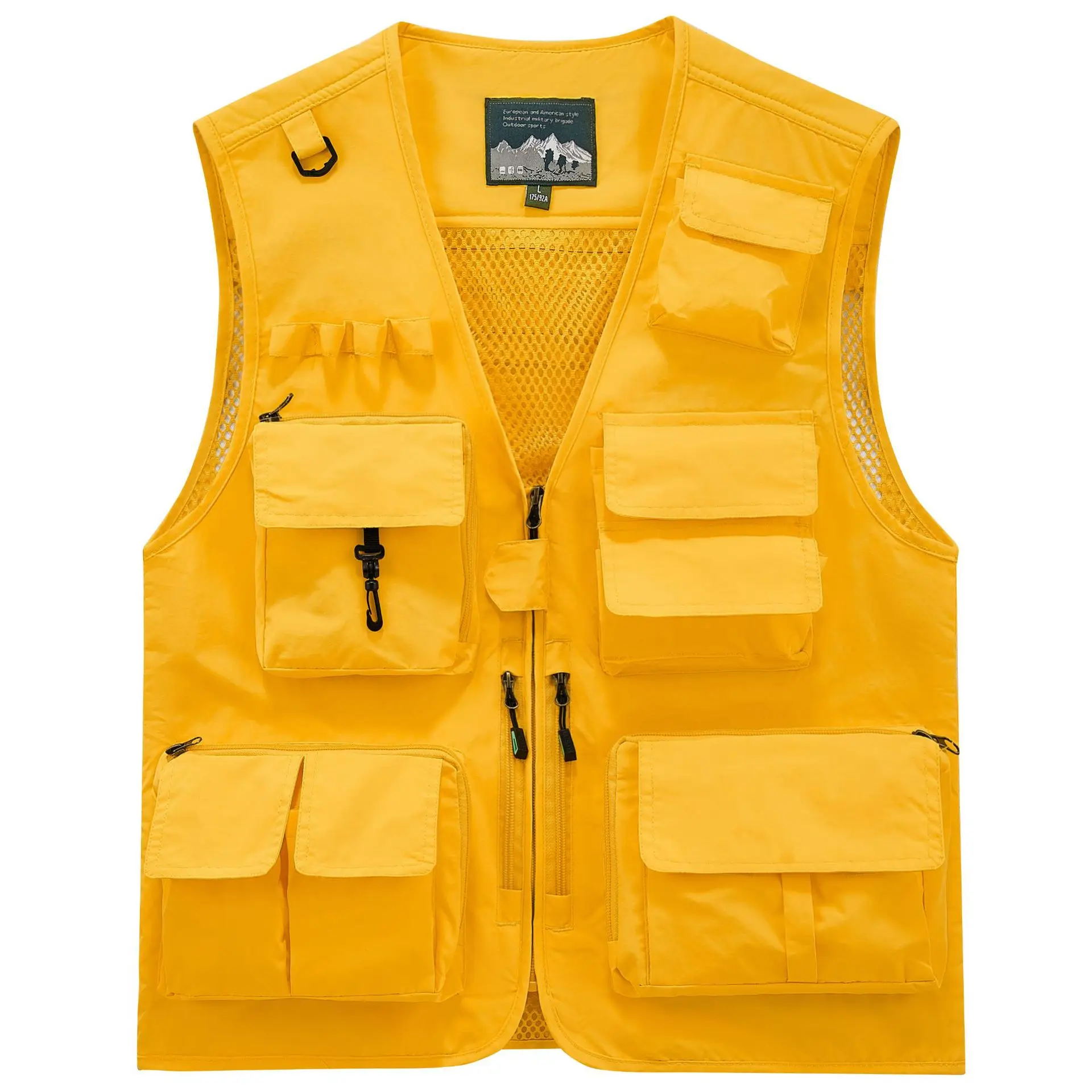 New Men Outdoor Multi-pockets Fishing Photography Breathable Vests Coats Men Quick Drying Waistcoats Climbing Sleeveless Jackets