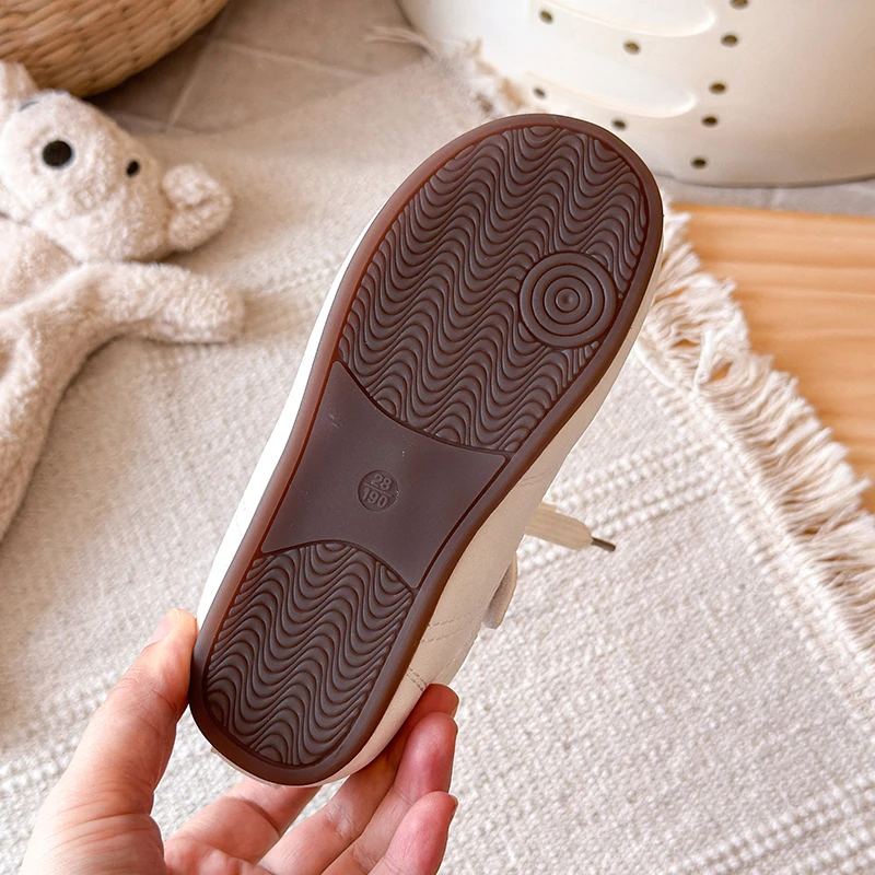 Kleinkind Mädchen Mary Jane Flache Schuhe, Frühling Herbst Wildleder Kreuzriemen Prinzessinnen-Kleidschuhe, Weite Runde Zehenpartie Weiche Sohle Freizeitschuhe – Detail 10