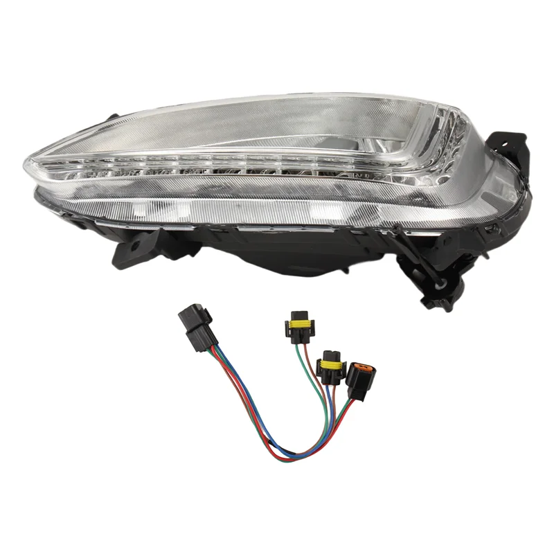 

НОВИНКА-для Hyundai Santa Fe Sport IX45 2016-2018 светодиодные дневные ходовые огни, противотуманные фары, аксессуары для сборки автомобиля, детали