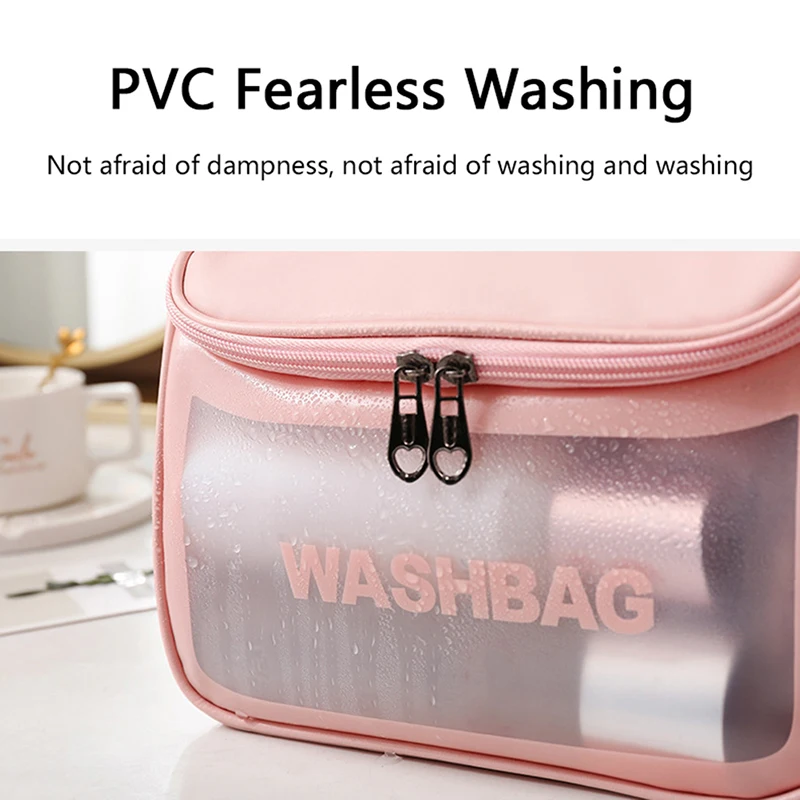 Ins Style Multifunctional Cosmetic Bag for Women Wash Bag Portable Waterproof Swimming Bag Home Travel Storage Bag Case