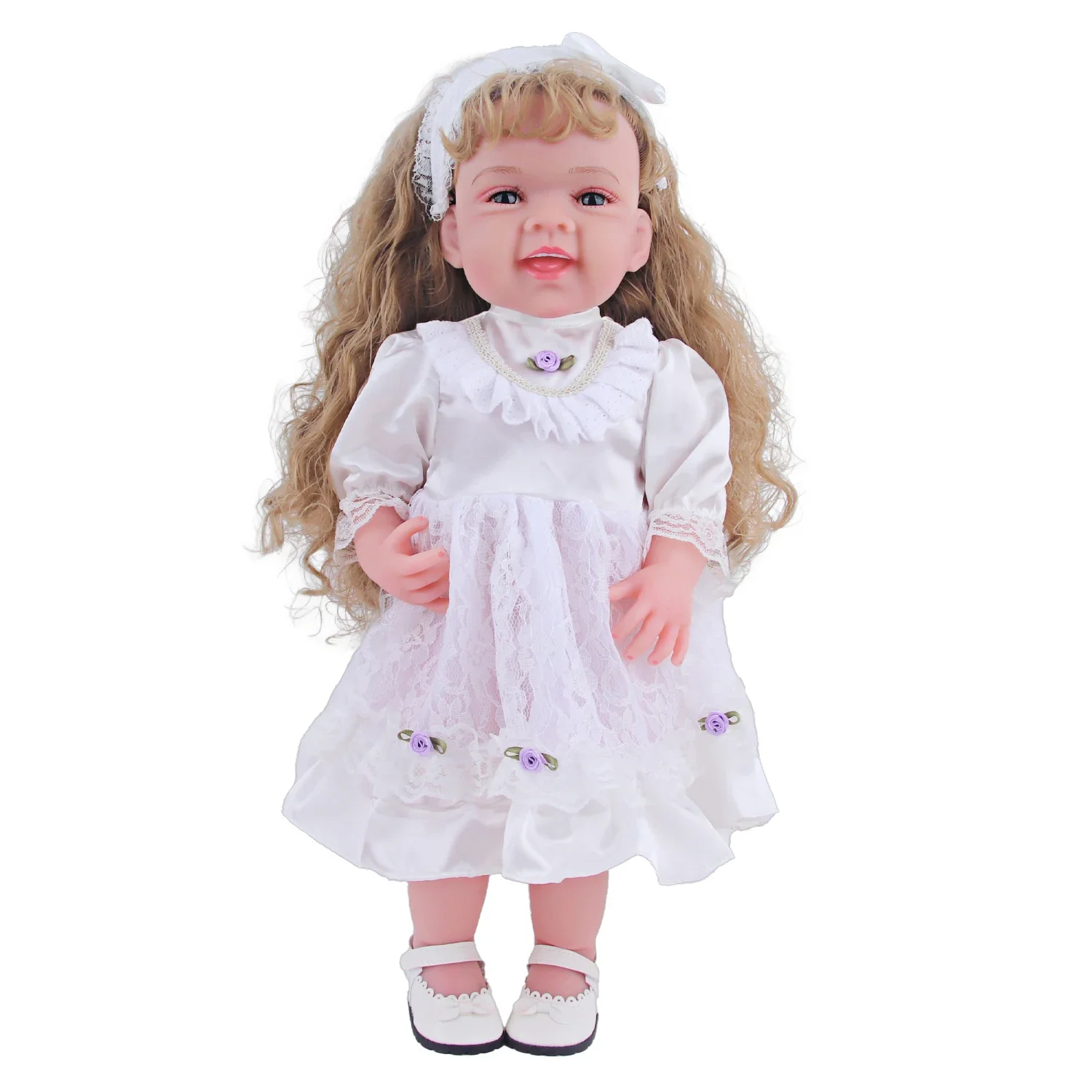 55 CM Reborn Meisje Pop Prinses Jurk Nieuwe Leuke Witte Rok Kleding Kledingstuk Voor 22 Inch Baby Meisje Poppen speelgoed Accessoires