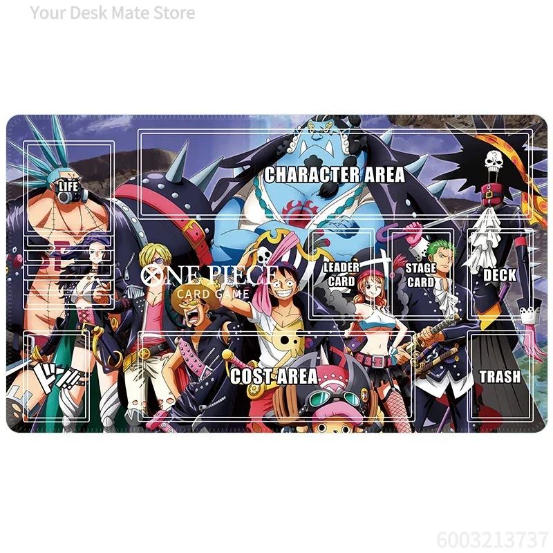 One Piece TCG Playmat Waterproof Anti-slip Trading Card Game Mat with Zones