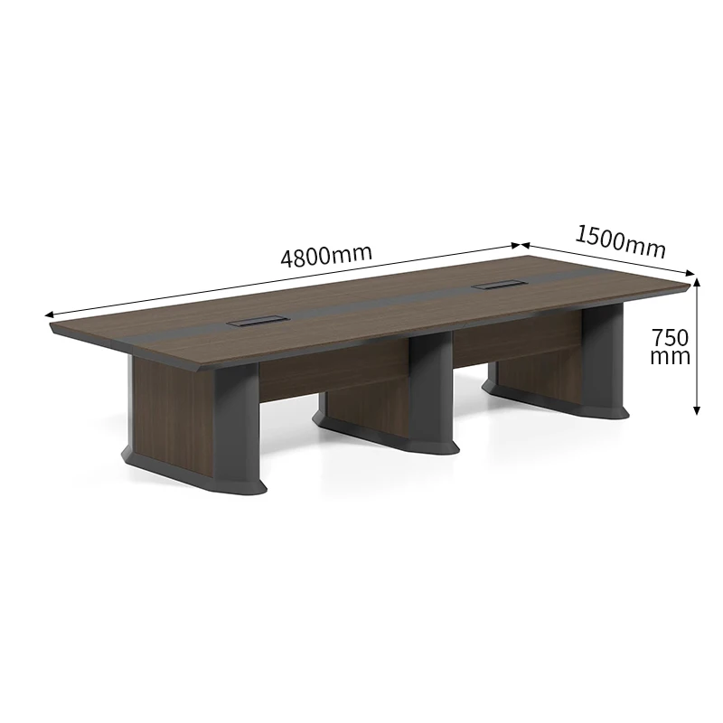 طاولة مؤتمرات خشبية بتصميم طاولة مكتب لغرفة المكتب #6