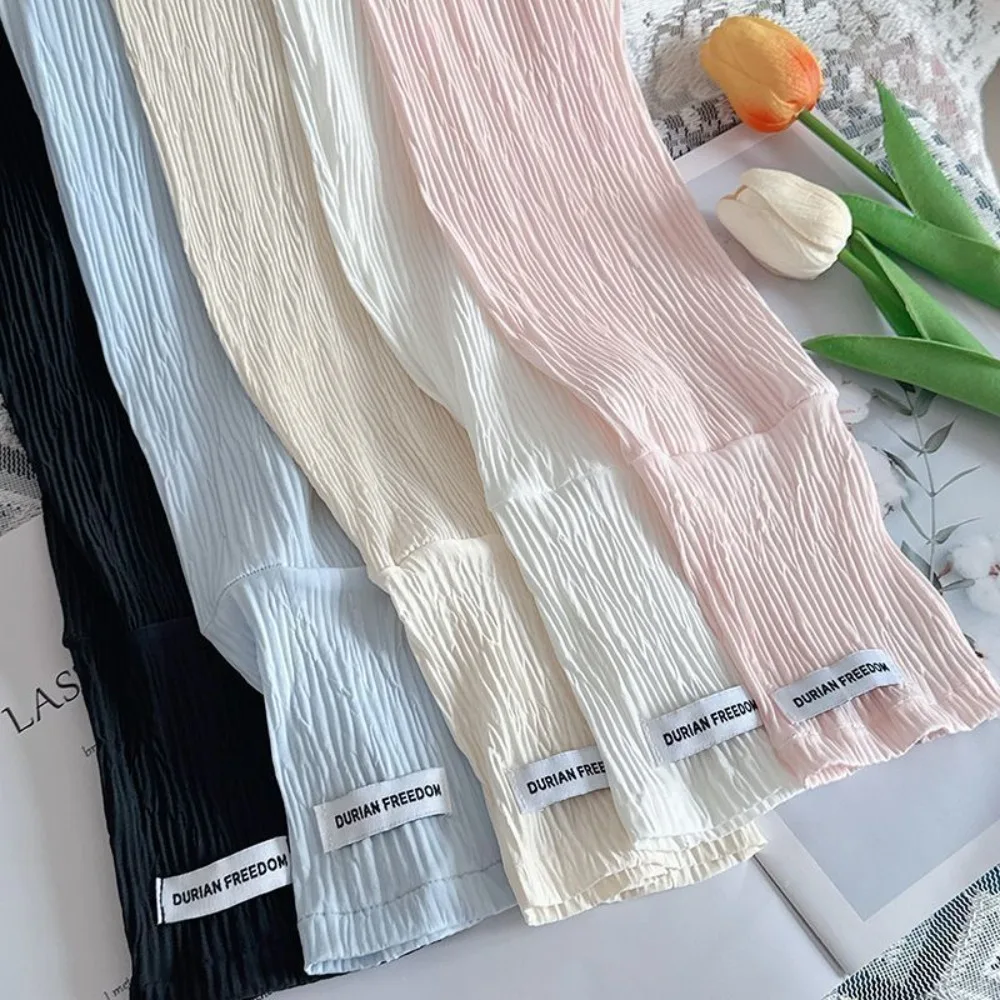 

Summer Solid Color Ice Silk Sleeves Sun Protection Loose Thin Arm Cover UV Protection Fingerless Cycling Arm Sleeve