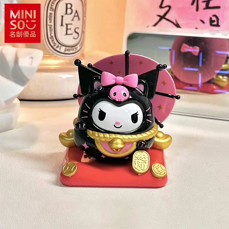 New Sanrio Fortune Cat Tumbler Series Blind Box Cute Kuromi Pochacco Hello Kitty Figures Model Toys Ornament Kids Surprise Gifts