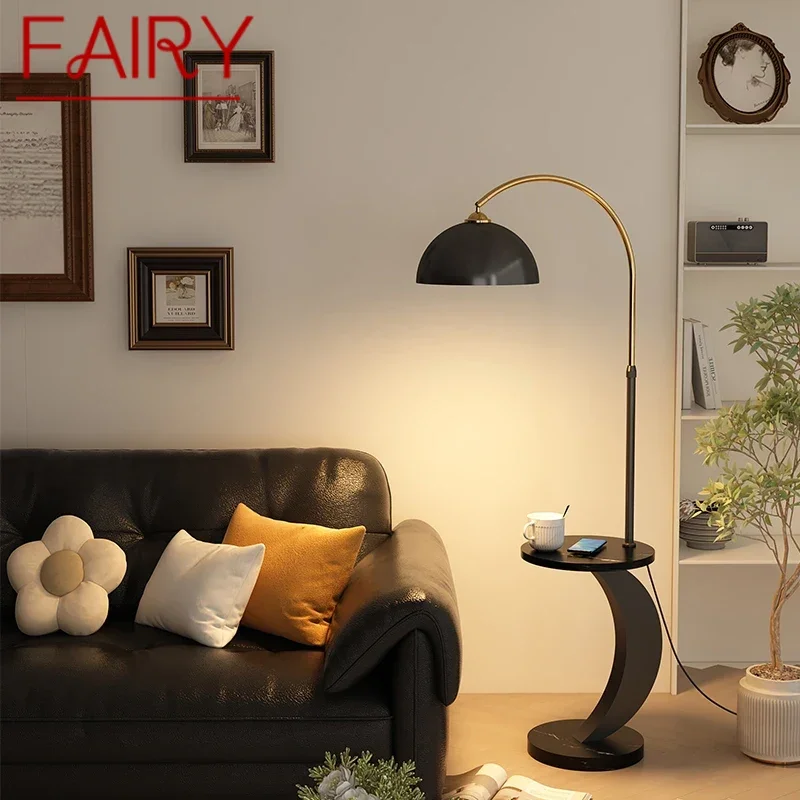 FAIRY Contemporary Floor Lamp Luxury Living Room Bedroom Study Villa Hotel LED Retro Creativity Decorative Standing Light