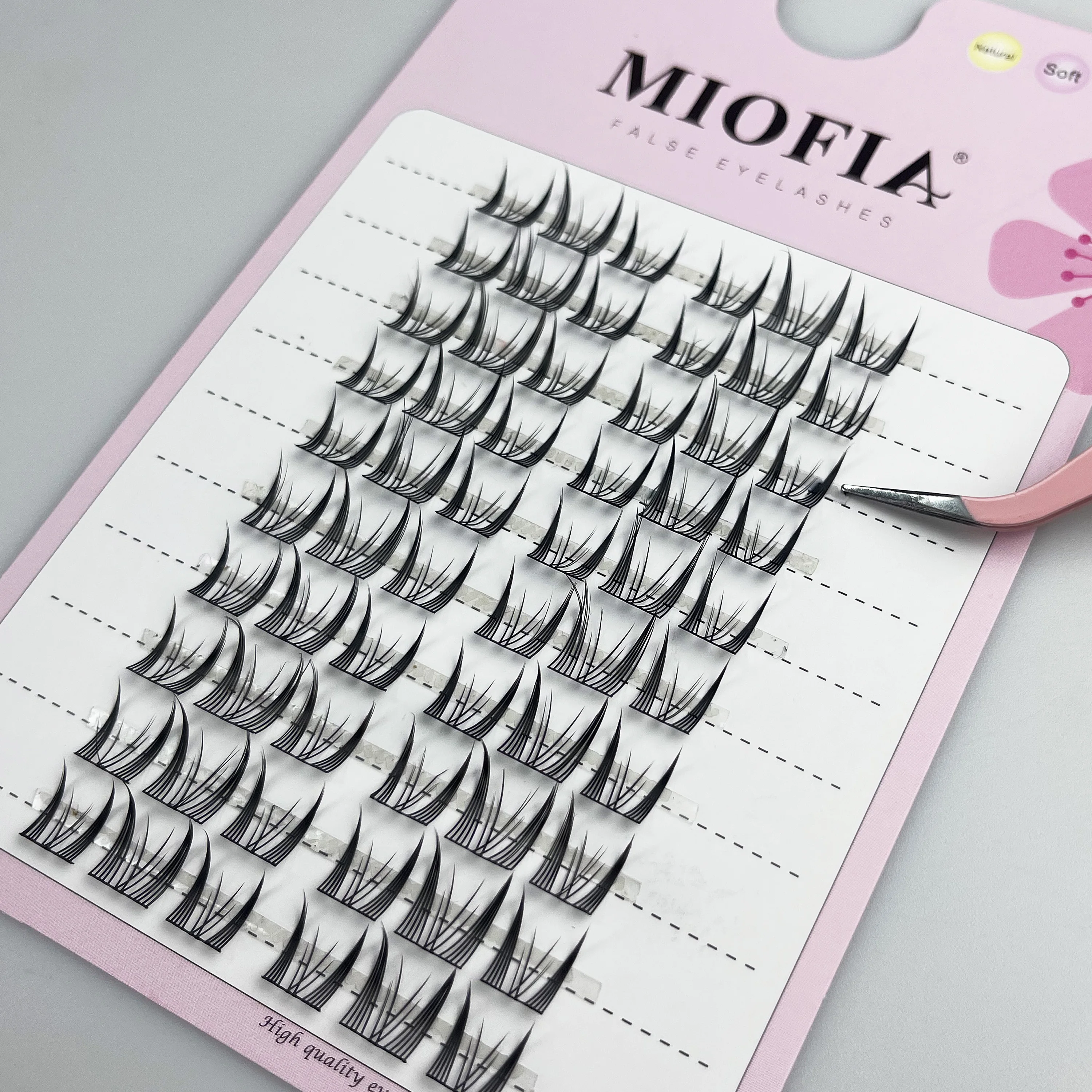 MIOFIA Manga Ciglia Finte Stile Coreano Ciglia Individuali Cluster Ciglia Anime Morbide e Leggere Trucco Estensione Ciglia Fai da Te