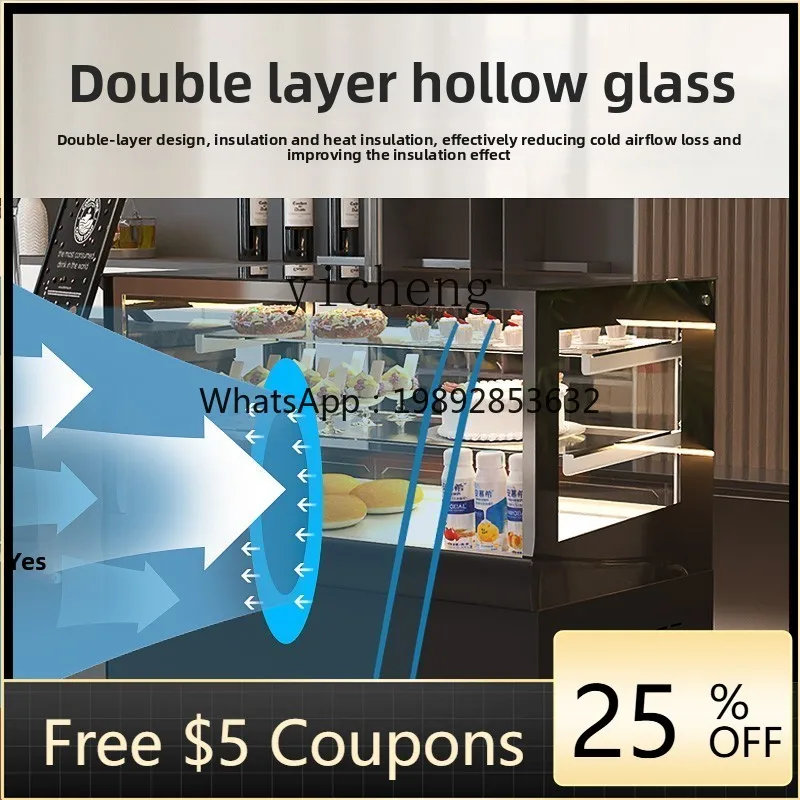 7 cake refrigerated display cabinet commercial air-cooled freezer cooked food west point mousse dessert fruit shop milk