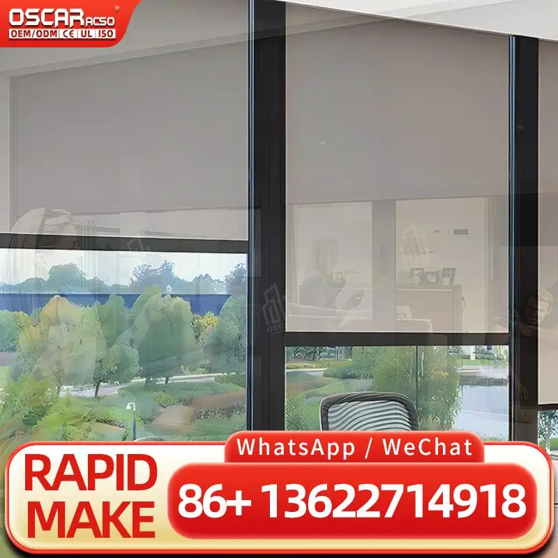 Motorized Outdoor Window Roller Zip Track Blinds for Patio and Garden in USA  Here the two product functions are 