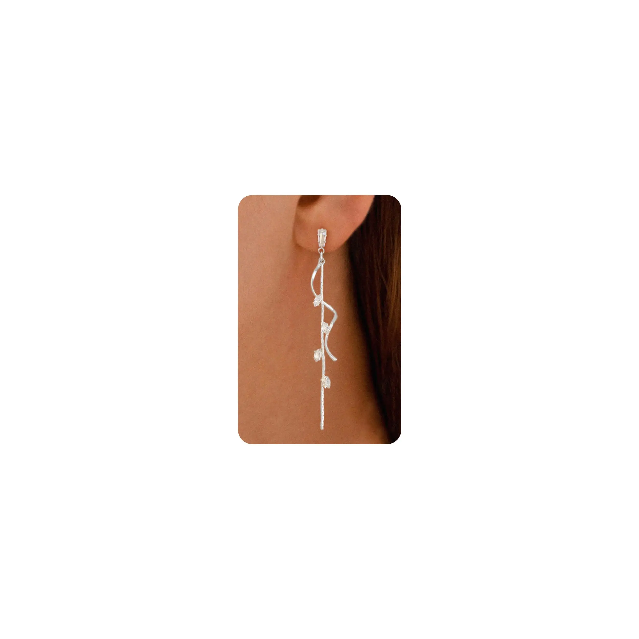 

Dangle Earrings For Women – Cubic Zirconia Tassel Long Drop Earring