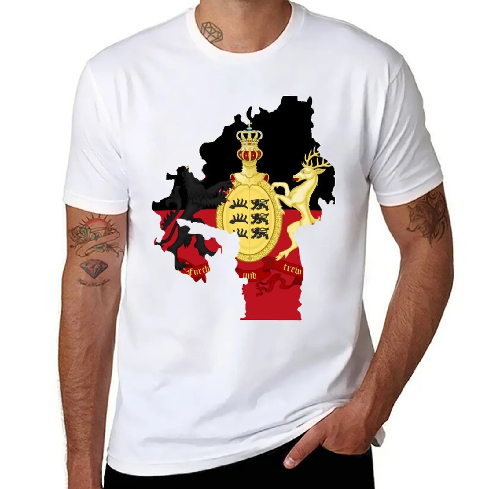 

funny shirts man graphic Württemberg for t T-Shirt cotton t man of Kingdom shirt