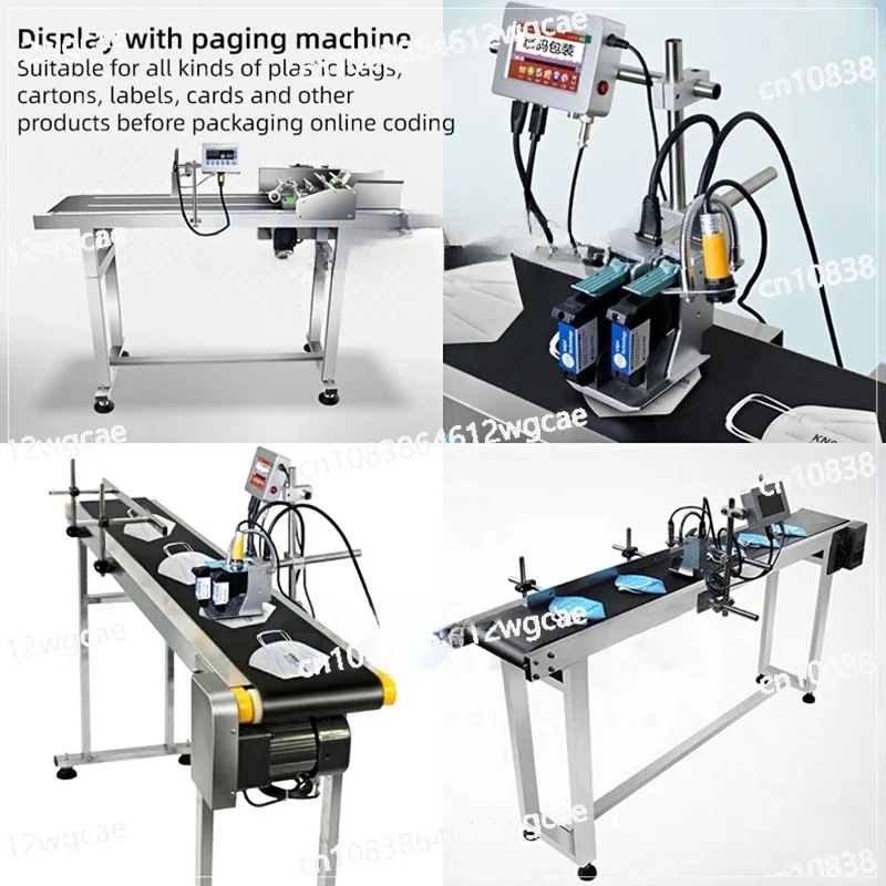 150CM Assembly Line Automatic Conveyor Stainless Steel Adjustable Speed Used for Conveying Product Spraying Packag Date Coding