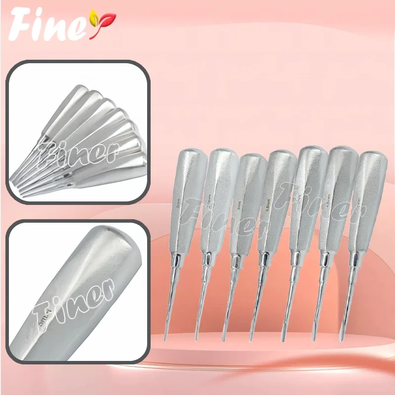 

Finer Dental Elevator Stainless Steel Tooth Dentist Tools Kit Tooth Extraction Straight 7pcs Surgical Instruments Dentistry Tool