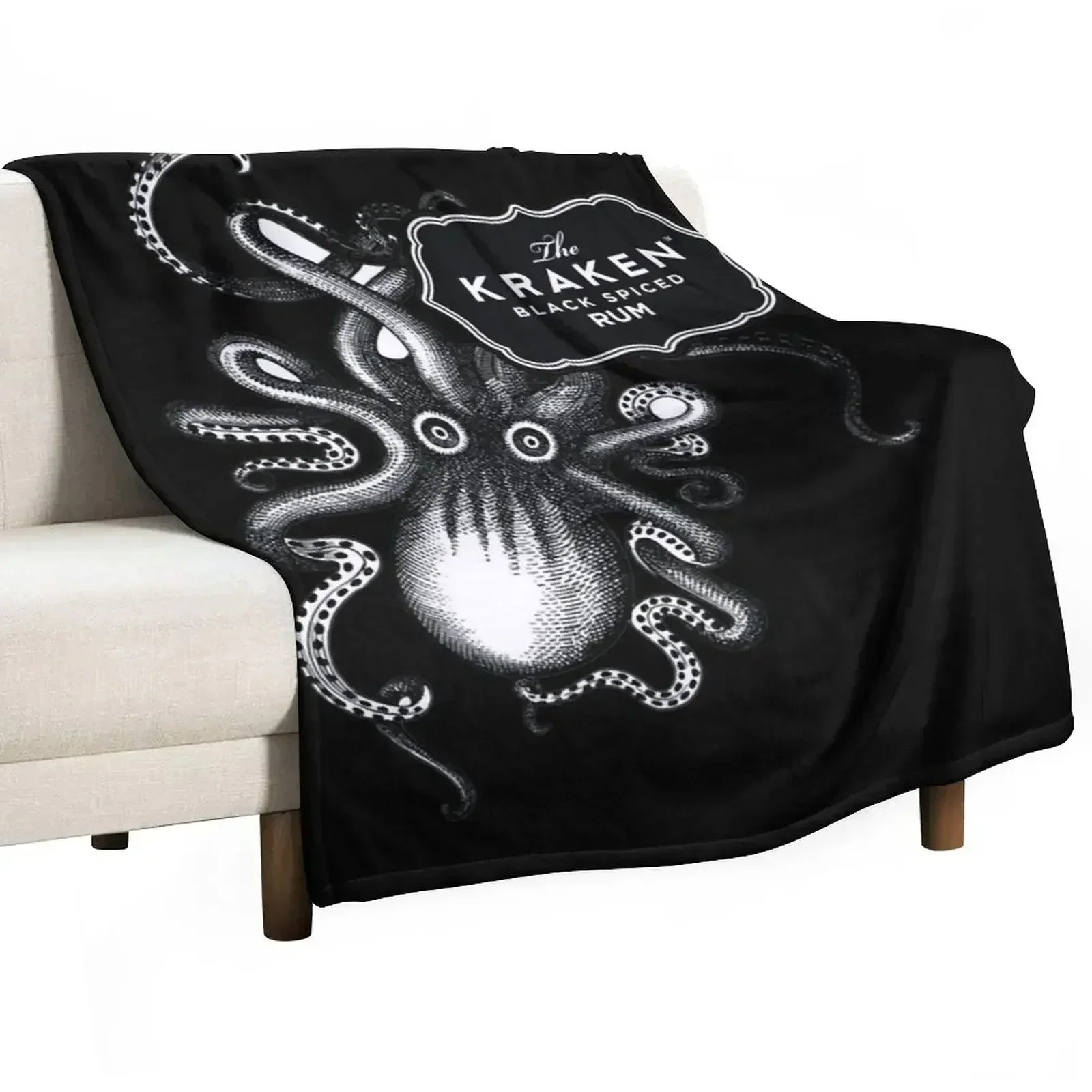 Kraken Rum Throw Blanket Thin Thermal Tourist Blankets