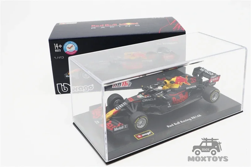 Bburago 1:43 2021 F1 Racing RB16B # 11/33 إصدار صندوق أكريليك سيارة دييكاست