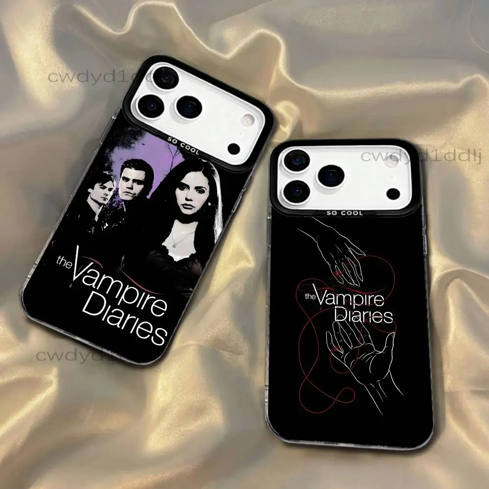 

The V-Vampire Diaries Phone Case For iPhone 17,16,15,14,13,12,X,8,Pro,Max,Plus,SE4,Air,Mini HD Black IMD Matte