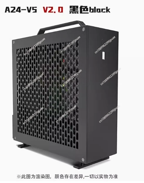 

5-liter mini A24-V5 dual slot single display 1u power itx chassis, double-sided chamfering
