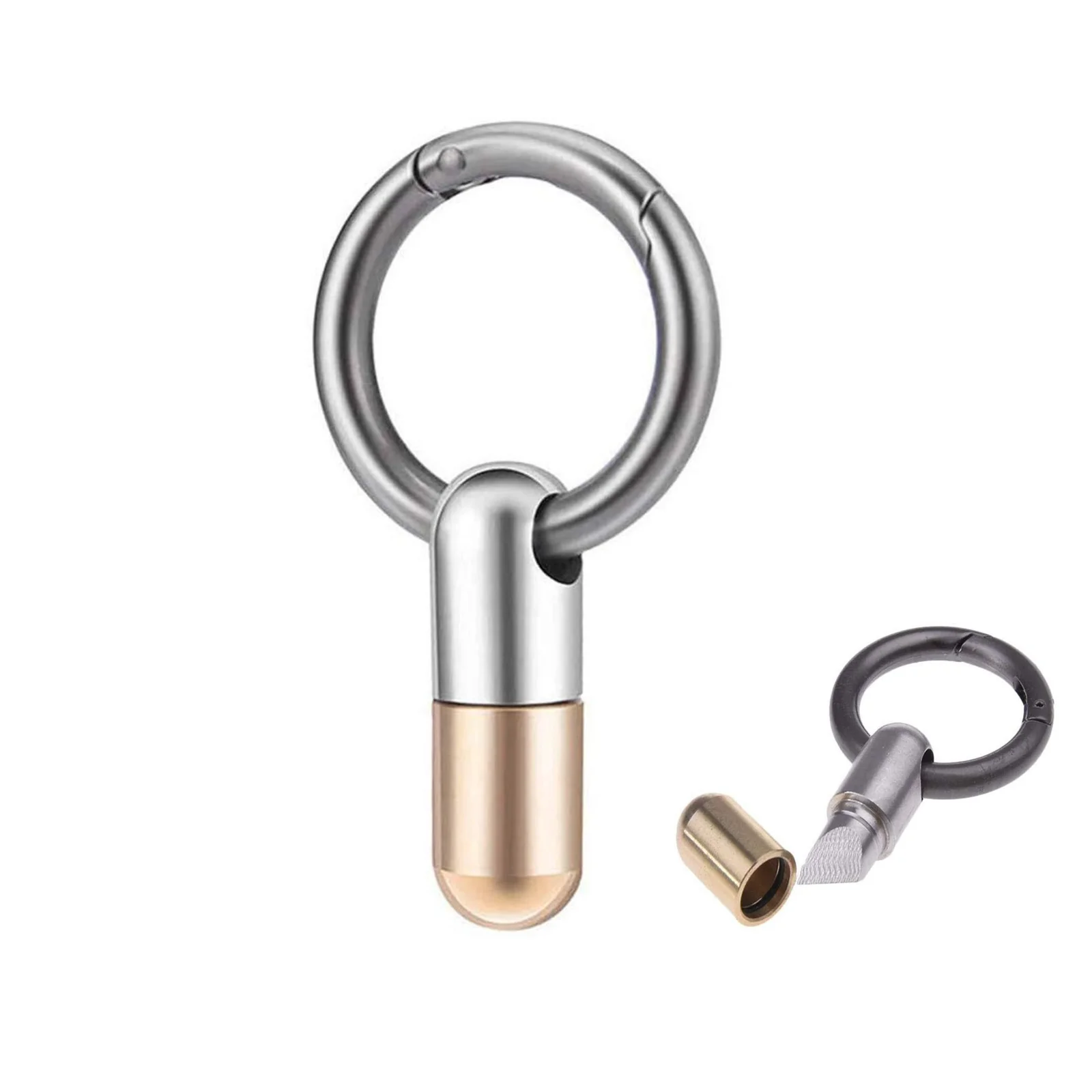 Piccolo utensile da taglio taglierina portatile per Capsule con anello portachiavi gadget per utensili affilati per la disimballaggio di cartoni adesivi spelafili