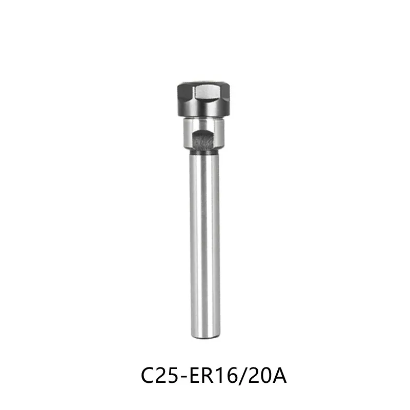 25MM C25-ER16/ER20A-100/150/200/250/500MM collet chuck deep processing CNC straight shank extension rod for CNC machine