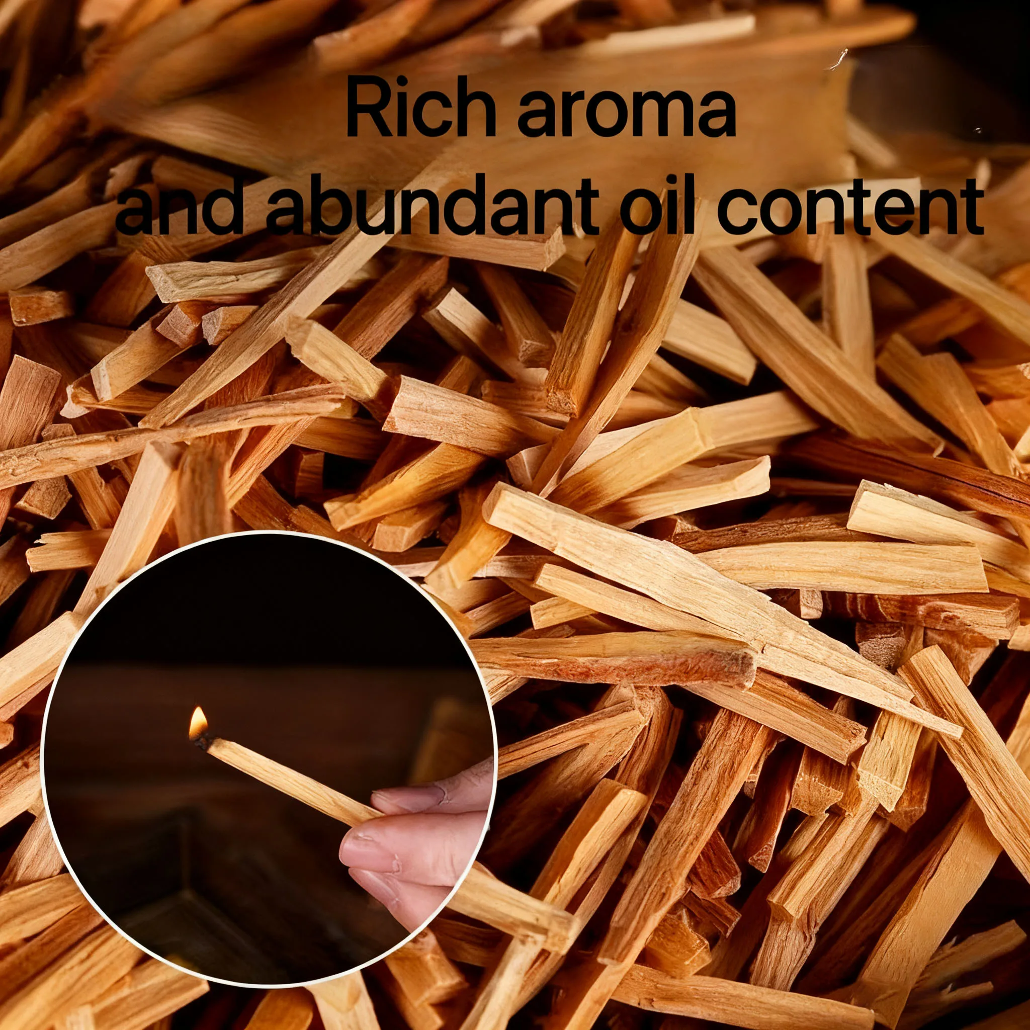110g, Approximately 130 Pieces, Natural Sandalwood Logs, Traditional Sandalwood Sticks, Natural Hand-Split Wood Sticks, Purification, Healing, Meditation, Stress Relief, Aromatherapy