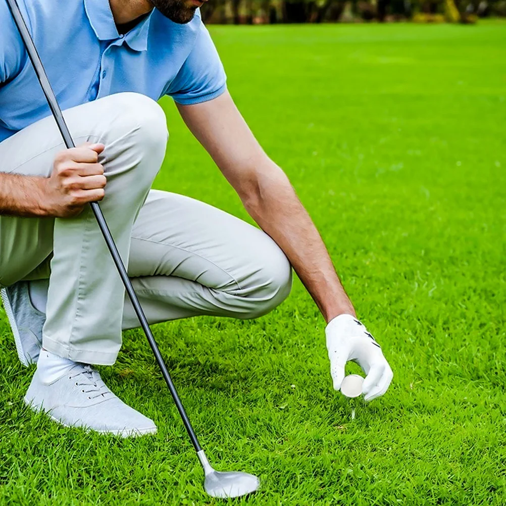 6 قطعة علامات الغولف جولة فارغة التسامي بمناسبة أداة ل كرة جولف محاذاة و Divot إصلاح موقف مسطح علامة الأماكن