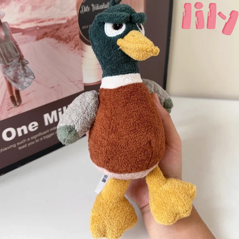 Brinquedo de pelúcia pato bonito boneca dormir travesseiro pingente boneca menina presente aniversário pele macia amigável requintado dos desenhos animados encosto