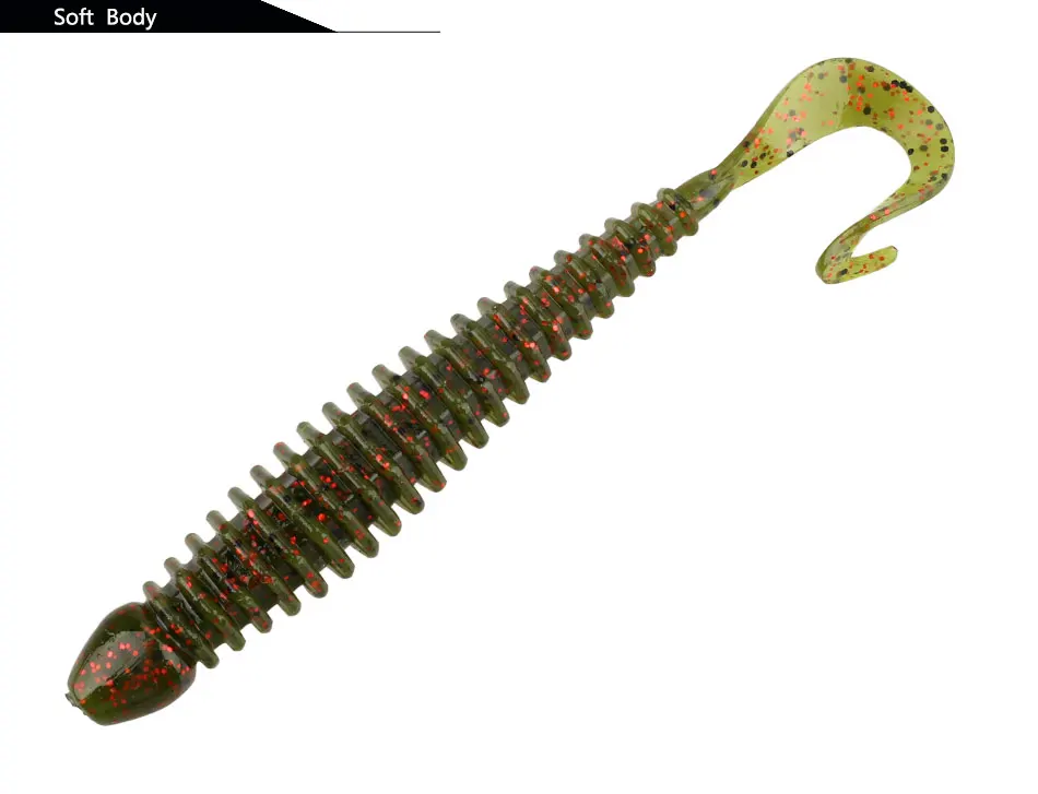 ALLBLUE Saturn 105mm 9g Weicher Köder Einzelschwanz-Wurm 6 Stück/Set Silikon Kunstköder Bass Swimbait Hecht-Angelzubehör – Detail 4