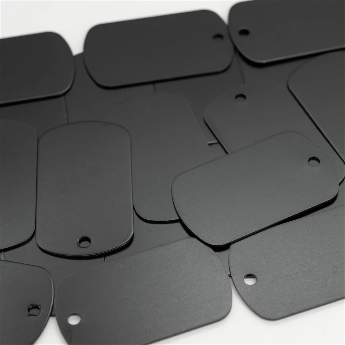 Y01A50 Pcs Metal Stamping Blanks Black for Stamping, Engraving Blanks Aluminum Stamping Blanks Keychain Blank Dog Tag