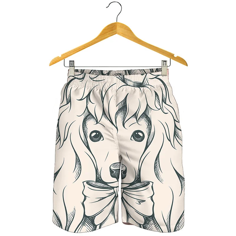 

Cute Pets Dog Pattern Short Pants Men 3D Print Animal Beach Shorts Children Summer Vacation Swimming Trunks Surf Board Shorts