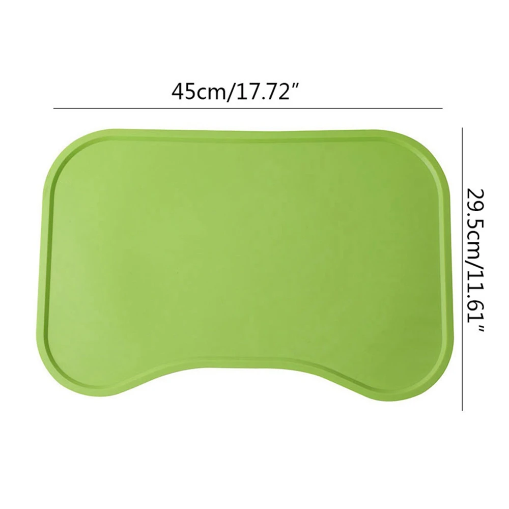Dog Cat Food Mat Natural Silicone Feeding Placemat for Pets Dogs Bowls Mat Waterproof Heat Resistant Non-slip Table Dining Mat