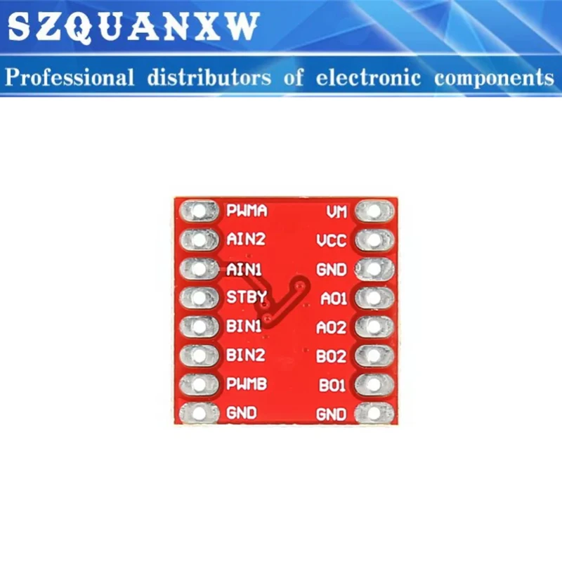 5pcs TB6612 Dual Motor Driver Module 1A TB6612FNG PCB Board for Arduino Microcontroller Better than L298N Electronic DIY