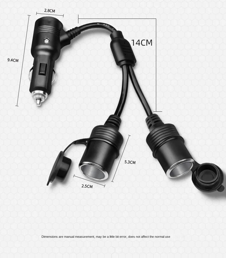3 in 1 Buchse 180 W Auto Zigarettenanzünder Splitter 12 V 24 V Schnellladegerät Telefon Netzteil 2 in 1 für Auto DVR GPS Dashcam – Detail 10