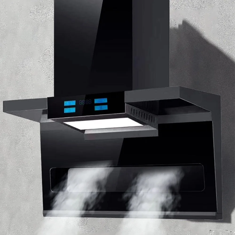 Kitchen Top Suction Hood Household Wing type Smart Range Hood Hot Cleaning Comatosensory Exhaust Hood