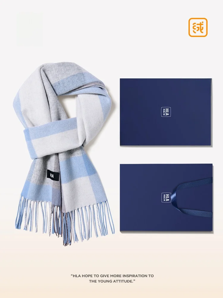 Echarpe-en-pure-laine-unisexe-chaude-style-couple-pour-l'exterieur-mode-hiver-avec-pompons-douce-et-confortable-forme-rectangulaire