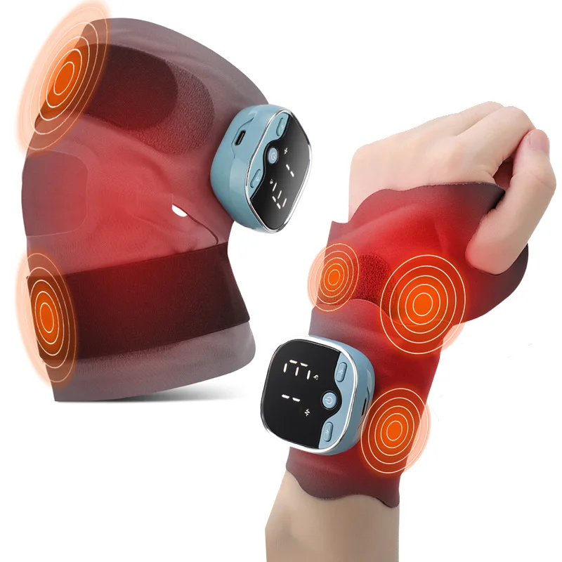 

3 уровня нагрева USB перезаряжаемая беспроводная грелка для колена + 5 режимов стимулятор мышц 9 интенсивностей беспроводная грелка для запястья