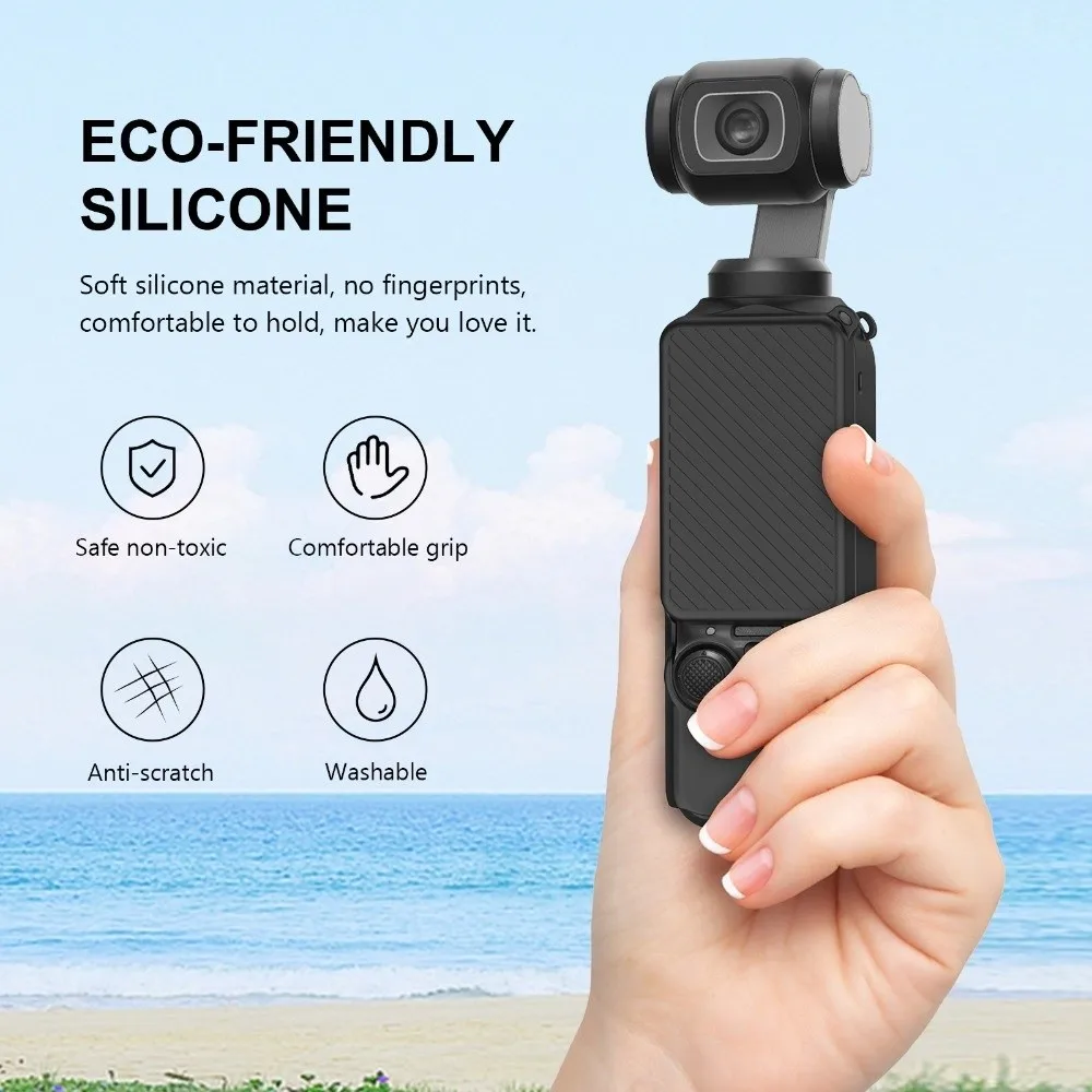 Picture 6: Shockproof Silicone Protective Case Non-Slip Scratch-Resistant Screen Cover Lightweight Sleeve for DJI Osmo Pocket 4