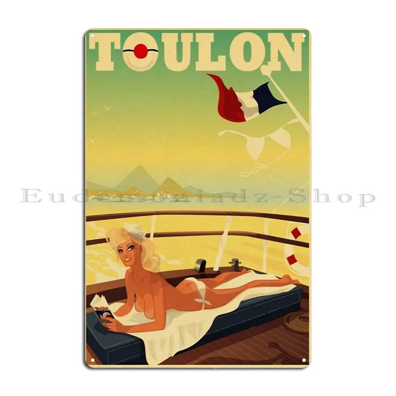 Toulon Metal Sign Mural Party Designer Printing Wall Mural Tin Sign Poster