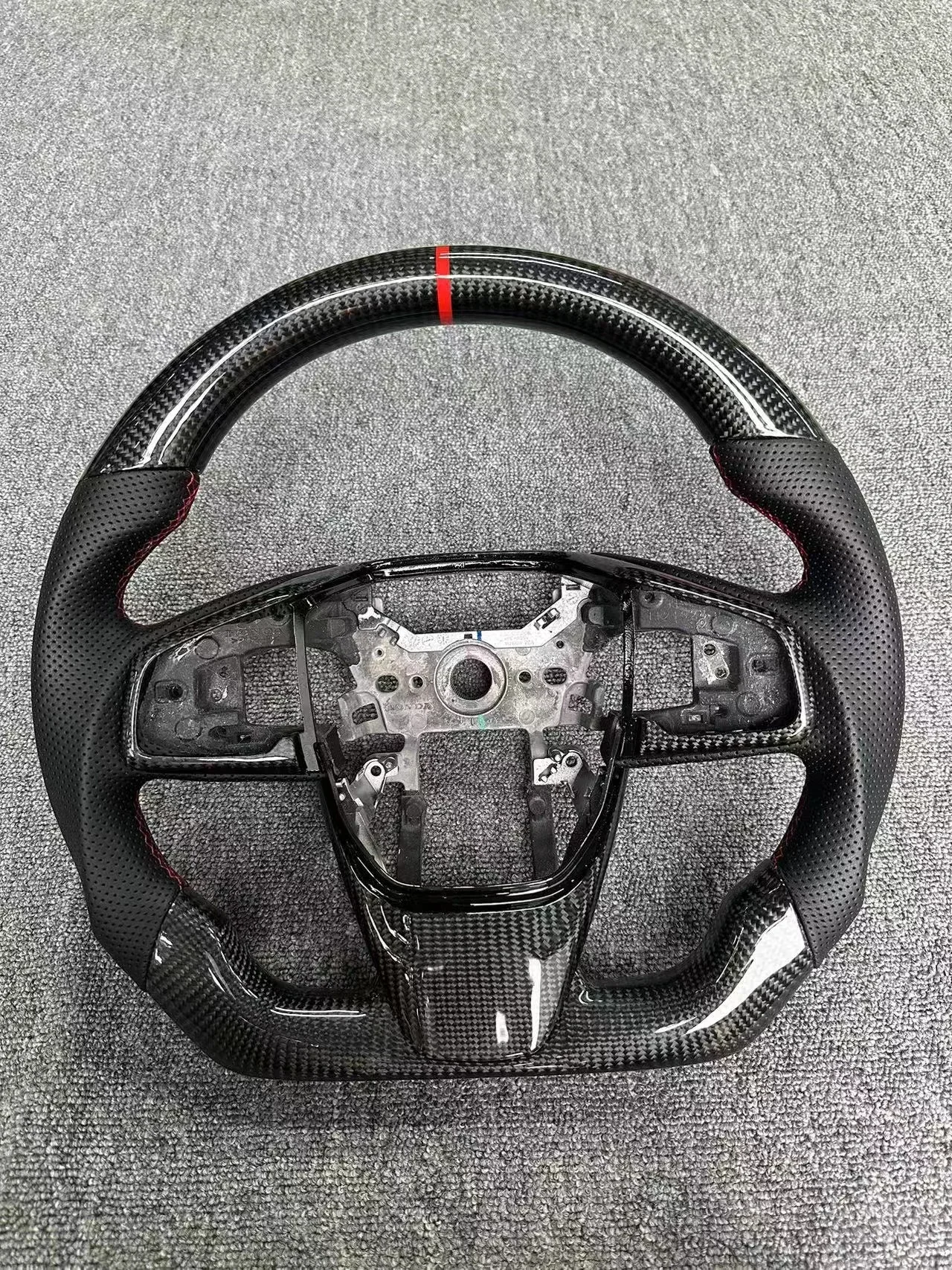 Custom carbon fiber steering wheel for Honda Civic (FB)