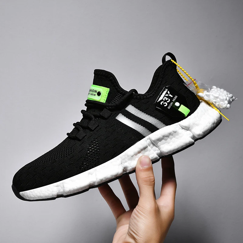 Men Shoes Fashion Unisex Sneakers Breathable Running Black Tennis Shoes Breathable Comfortable Casual Shoe Women