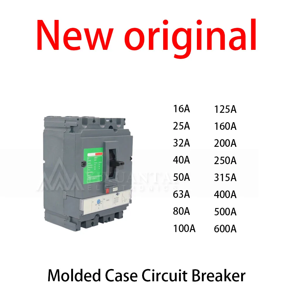 

1Pcs/Lot New original 16A 25A 32A 40A 50A 63A 80A 100A 125A 160A 200A 250A 315A 400A 500A 600A Molded Case Circuit Breaker