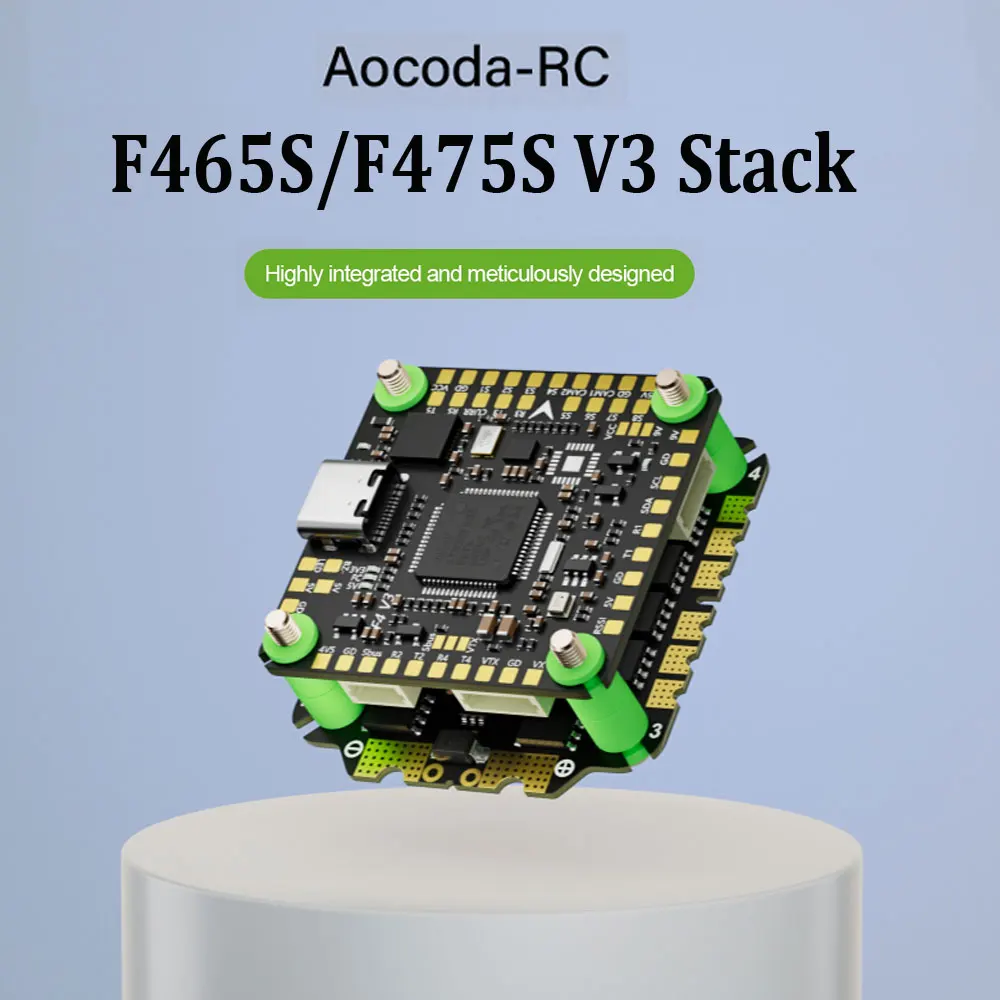 Aocoda-RC F465S V3 65A pila/F475S V3 75A pila F405 V3 Control de vuelo 65A/75A ESC para piezas de bricolaje de carreras con visión en primera persona