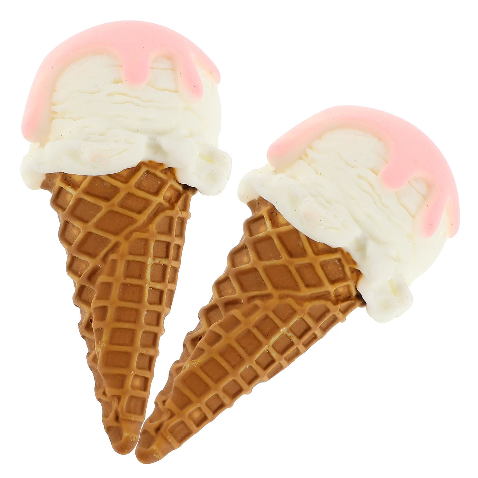 2pcs Artificial Ice Cream Ball Lifelike Ice Cream Display Models Realistic Dessert Props Decorative Props for Parties Store Show
