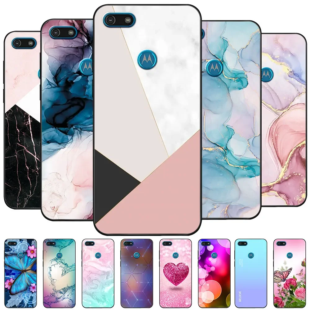 Para Moto E6 Play Funda de silicona suave TPU Funda de teléfono de moda Para Motorola MotoE6 E 6 Play Funda de dibujos animados Coque Funda Para