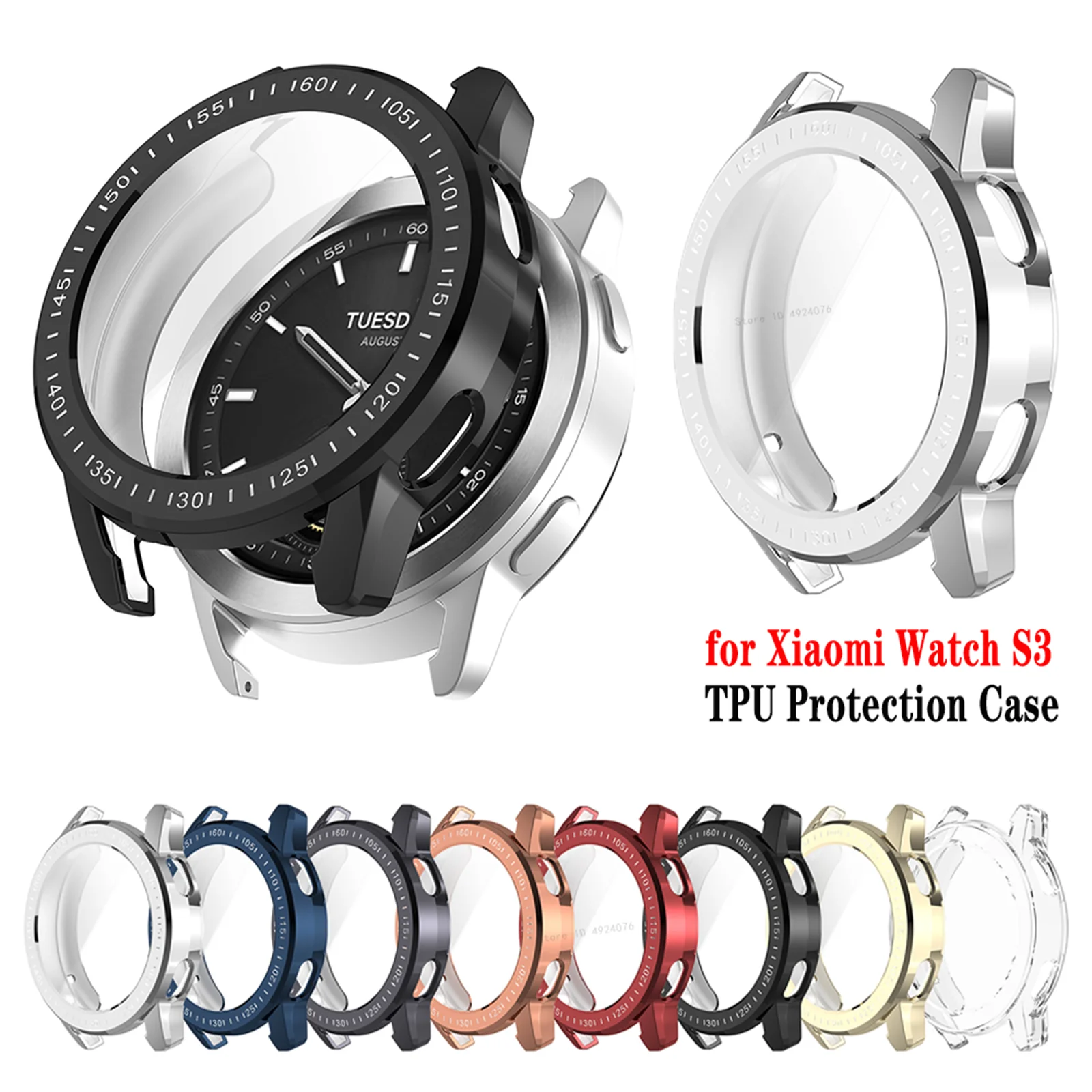 Case For Xiaomi Watch S3 Screen Protector Protection Case For Mi watch S3 Soft TPU Bumper All-around Protector Frame Accessories