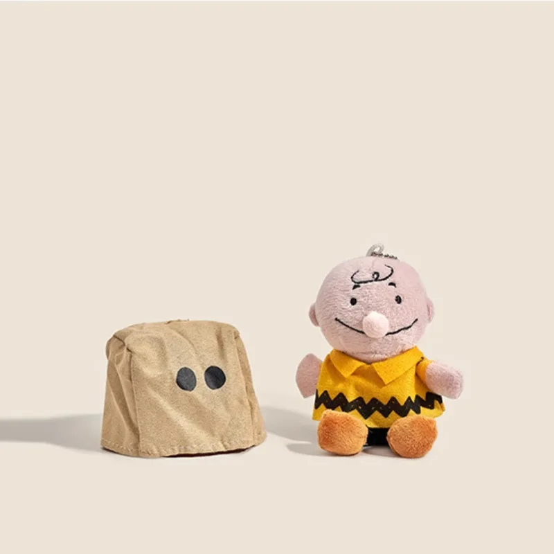 카와이 스누피 펜던트 만화 일본 귀여운 찰리 미니 봉제 인형 가방 장식 열쇠 고리 가방 걸이