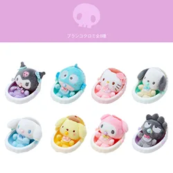 Kawaii sanrio boneca de pelúcia kuromi chaveiro boneca cinnamoroll chaveiro plushie brinquedo minha melodia mochila pingente olá kitty coisas menina